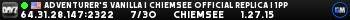 Adventurer's Vanilla | Chiemsee Official Replica | 1PP Adventurer's Vanilla | Chiemsee Official Replica | 1PP