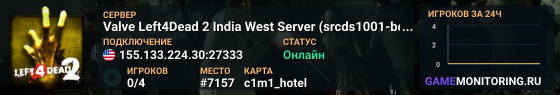 Valve Left4Dead 2 India West Server (srcds1001-bom2.382.319)