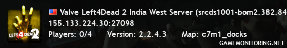 Valve Left4Dead 2 India West Server (srcds1001-bom2.382.84)