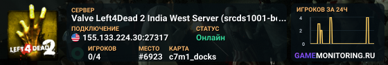 Valve Left4Dead 2 India West Server (srcds1001-bom2.382.303)