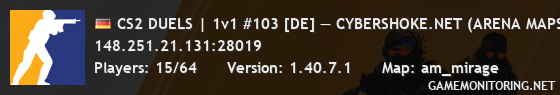 CS2 DUELS | 1v1 #103 [DE] — CYBERSHOKE.NET (ARENA MAPS)