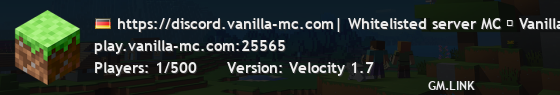 https://discord.vanilla-mc.com| Whitelisted server MC ⛏ Vanilla⛏