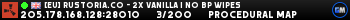 [EU] Rustoria.co - 2x Vanilla | No BP Wipes