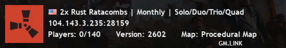 2x Rust Ratacombs | Monthly | Solo/Duo/Trio/Quad