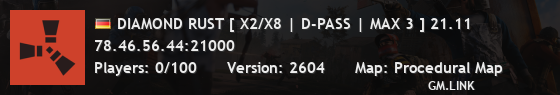 DIAMOND RUST [ X2/X8 | D-PASS | MAX 3 ] 21.11