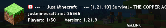 ---== Just Minecraft ==--- [1.21.10] Survival - THE COPPER AGE!!!