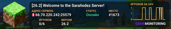 [26.2] Welcome to the Sarañodez Server!