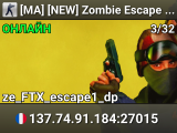 [MA] [NEW] Zombie Escape [FreeVIP + x6EXP]