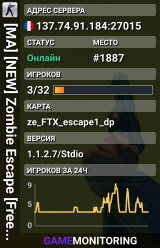 [MA] [NEW] Zombie Escape [FreeVIP + x6EXP]
