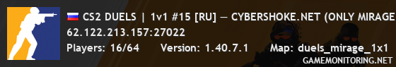 CS2 DUELS | 1v1 #15 [RU] — CYBERSHOKE.NET (ONLY MIRAGE)