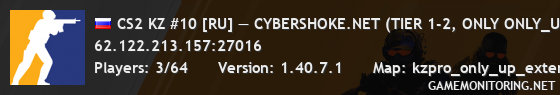 CS2 KZ #10 [RU] — CYBERSHOKE.NET (TIER 1-2, ONLY ONLY_UP_EXTE