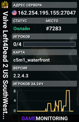 Valve Left4Dead 2 US SouthWest Server (srcds2001-lax2.389.33)