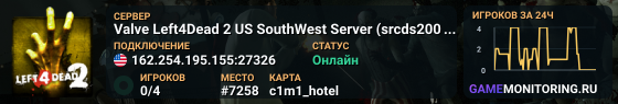Valve Left4Dead 2 US SouthWest Server (srcds2001-lax2.389.312)