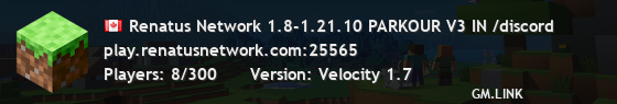 Renatus Network 1.8-1.21.10 PARKOUR V3 IN /discord