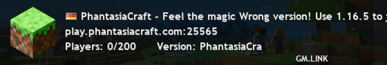 PhantasiaCraft - Feel the magic Wrong version! Use 1.16.5 to join