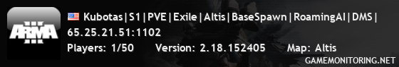 Kubotas|S1|PVE|Exile|Altis|BaseSpawn|RoamingAI|DMS| Kubotas|S1|PVE|Exile|Altis|BaseSpawn|RoamingAI|DMS|