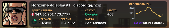 Horizonte Roleplay #1 | discord.gg/hzrp