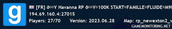 [FR] 🔥 Havanna RP 🔥・100K START・FAMILLE・FLUIDE・M9K