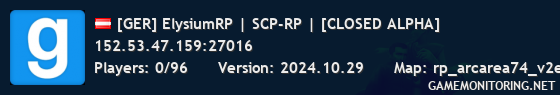 [GER] ElysiumRP | SCP-RP | [CLOSED ALPHA]