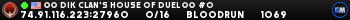 ☺☻ DIK Clan's House of Duel ☻☺ #0 ☺☻ DIK Clan's House of Duel ☻☺ #0