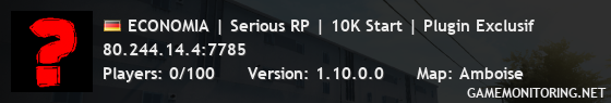 ECONOMIA | Serious RP | 10K Start | Plugin Exclusif