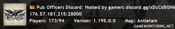 Pub Officers Discord: Hosted by gamers discord.gg/xDcCd8GNkjV