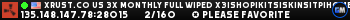 XRUST.CO US 3X MONTHLY Full Wiped x3|Shop|Kits|Skins|TP|Home|Lo XRUST.CO US 3X MONTHLY Full Wiped x3|Shop|Kits|Skins|TP|Home|Lo