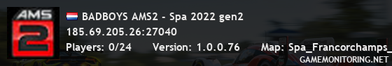 BADBOYS AMS2 - Spa 2022 gen2