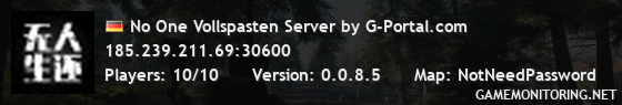 No One Vollspasten Server by G-Portal.com