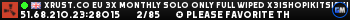 XRUST.CO EU 3X MONTHLY SOLO ONLY Full Wiped x3|Shop|Kits|Skins| XRUST.CO EU 3X MONTHLY SOLO ONLY Full Wiped x3|Shop|Kits|Skins|