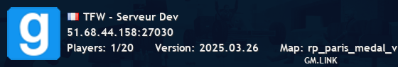 TFW - Serveur Dev