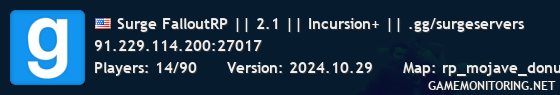Surge FalloutRP || 2.1 || Incursion+ || .gg/surgeservers