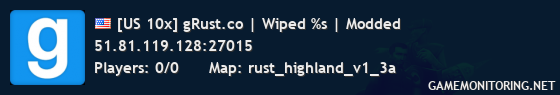 [US 10x] gRust.co | Wiped %s | Modded