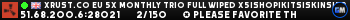 XRUST.CO EU 5X MONTHLY TRIO Full Wiped x5|Shop|Kits|Skins|TP|Ho XRUST.CO EU 5X MONTHLY TRIO Full Wiped x5|Shop|Kits|Skins|TP|Ho
