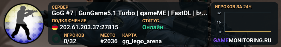 GoG #7 | GunGame5.1 Turbo | gameME | FastDL | by gog-clan.com