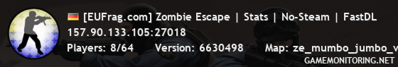 [EUFrag.com] Zombie Escape | Stats | No-Steam | FastDL