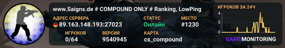 www.Saigns.de # COMPOUND ONLY # Ranking, LowPing