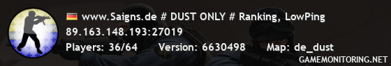 www.Saigns.de # DUST ONLY # Ranking, LowPing