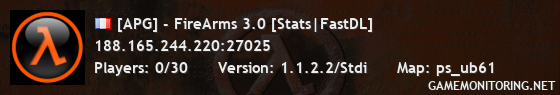 [APG] - FireArms 3.0 [Stats|FastDL]
