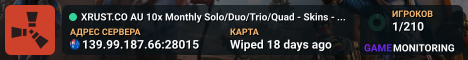 XRUST.CO AU 10x Monthly Solo/Duo/Trio/Quad - Skins - Pvp - ORP