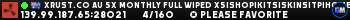 XRUST.CO AU 5X MONTHLY Full Wiped x5|Shop|Kits|Skins|TP|Home|Lo XRUST.CO AU 5X MONTHLY Full Wiped x5|Shop|Kits|Skins|TP|Home|Lo
