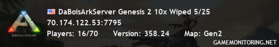 DaBoisArkServer Genesis 2 10x Wiped 5/25