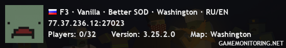 F3 · Vanilla · Better SOD · Washington · RU/EN