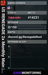 US RENEGADE 2x Monthly Main | 50% Upkeep | No BP Wipe |