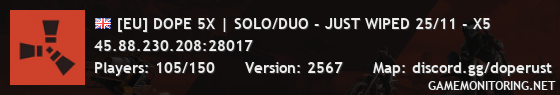 [EU] DOPE 5X | SOLO/DUO - JUST WIPED 21/11 - X5