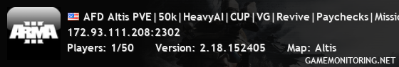 AFD Altis PVE|50k|HeavyAI|CUP|VG|Revive|Paychecks|Missions|Chal AFD Altis PVE|50k|HeavyAI|CUP|VG|Revive|Paychecks|Missions|Chal