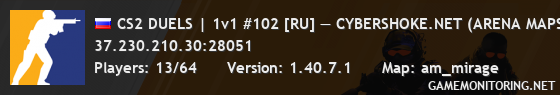 CS2 DUELS | 1v1 #102 [RU] — CYBERSHOKE.NET (ARENA MAPS)