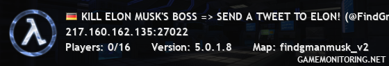 KILL ELON MUSK'S BOSS => SEND A TWEET TO ELON! (@FindGmanMusk)
