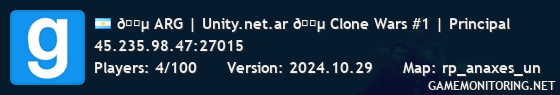 🔵 ARG | Unity.net.ar 🔵 Clone Wars #1 | Principal