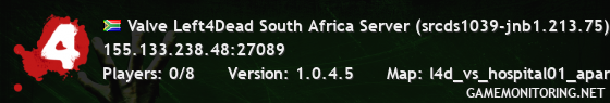 Valve Left4Dead South Africa Server (srcds1039-jnb1.213.75)